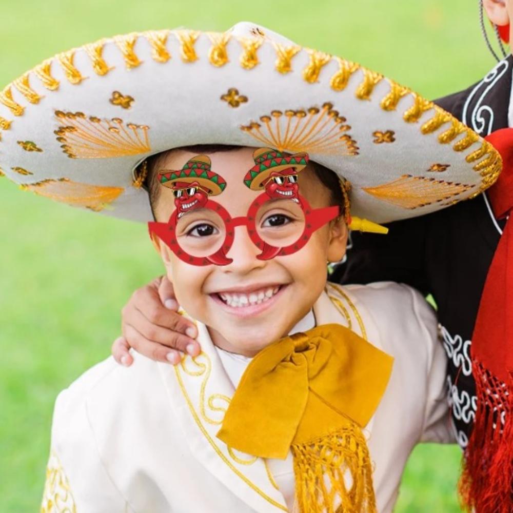 24 szt. Okulary DIY o meksykańskiej tematyce Kreskówkowe Przebranie Maska Fiesta Szalone Okulary Plaża Basen