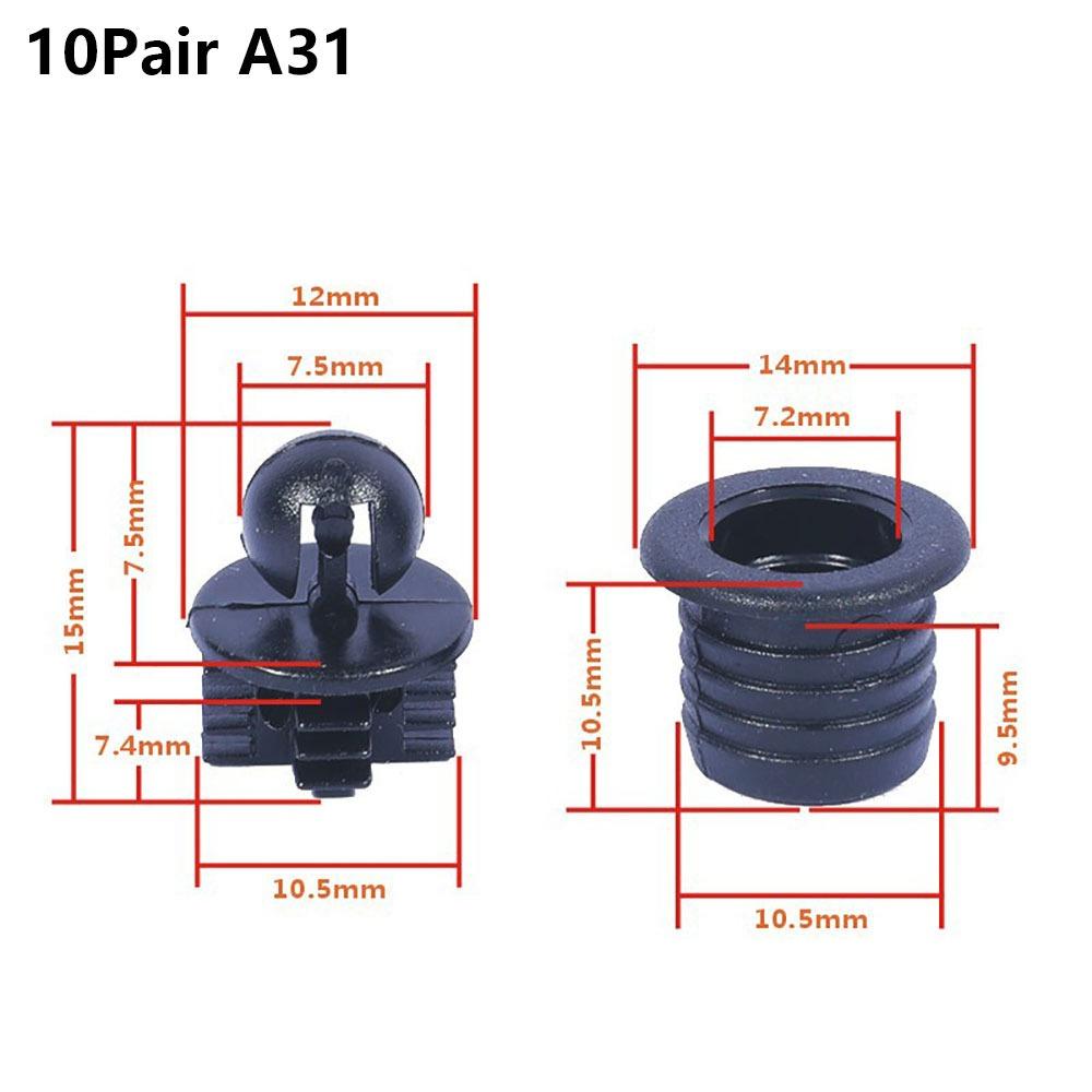 Kit de 10 Pares de Clavijas para Rejilla de Altavoz DIY, Juego de Hebillas de Rótula para Cubierta de Malla, Kit/Juego de Piezas de Sujeción Para Altavoz