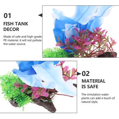Simulation Water Grass Artificial Aquatic Plant High Grade Pe Material Fish Tank Decor Lifelike Aquarium Water Plants Landscape