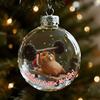 Festive Animal Ornaments Christmas Tree Decorations Clear Plastic Xmas Balls for Home Fun Party Decor