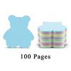 1Book Sticky Note Pads Stationery Paper Mixed Color Self-Adhesive School Office DIY Message Supplies Accessories Decorations ZYF