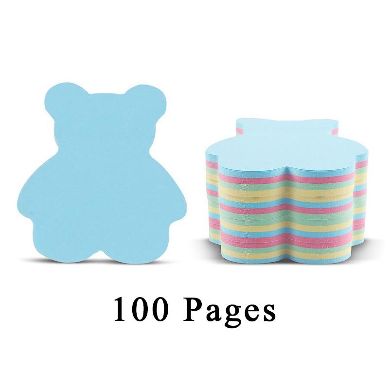 1Book Sticky Note Pads Stationery Paper Mixed Color Self-Adhesive School Office DIY Message Supplies Accessories Decorations ZYF