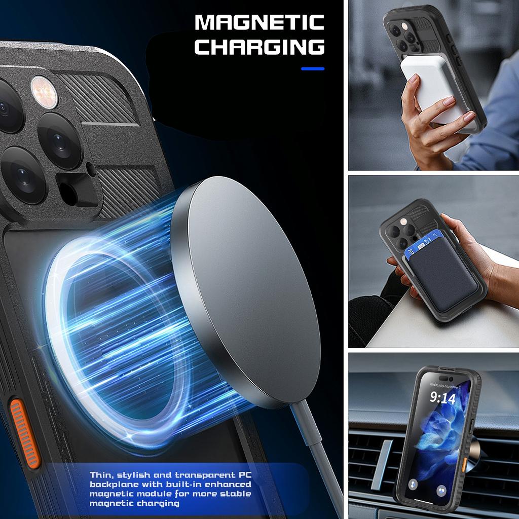 REDPEPPER For iPhone 16 Pro Case Compatible with MagSafe IP68 Waterproof Clear Phone Cover