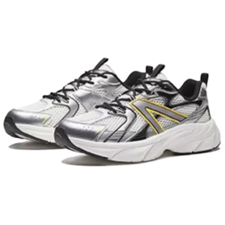 Anta Galaxy Fashion Trend Sapatos Casuais de Cano Baixo Duráveis e Respiráveis Tênis Masculinos Prata 112538896-2