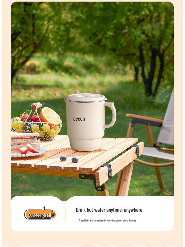 Xike Compact Folding Electric Kettle, Mini 304/316 Stainless Steel, Keep Warm Feature, Portable Design