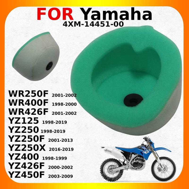 Motorcycle Sponge Intake Filter Air Cleaner For Yamaha WR250F WR400F WR426 YZ125 YZ250 YZ400 YZ426 YZ450 Air Filter 4XM-14451-00
