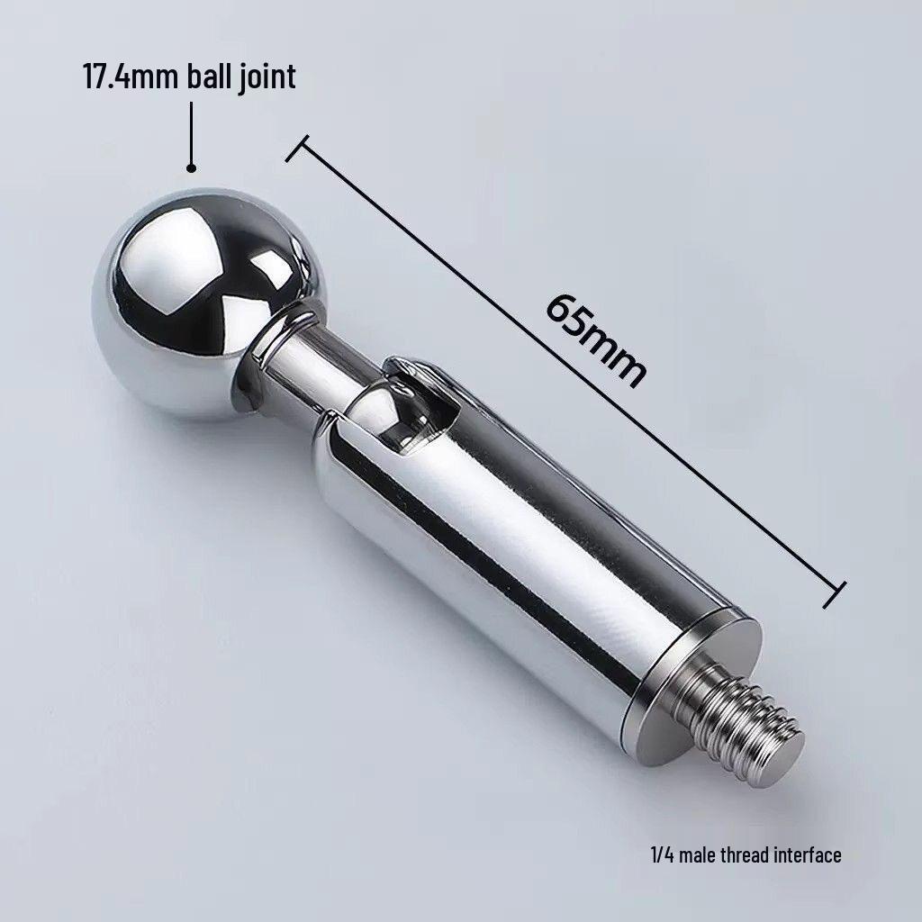 Metal Ball Head Phone Holder Adapter with 1/4  Screw for Photography Tripod