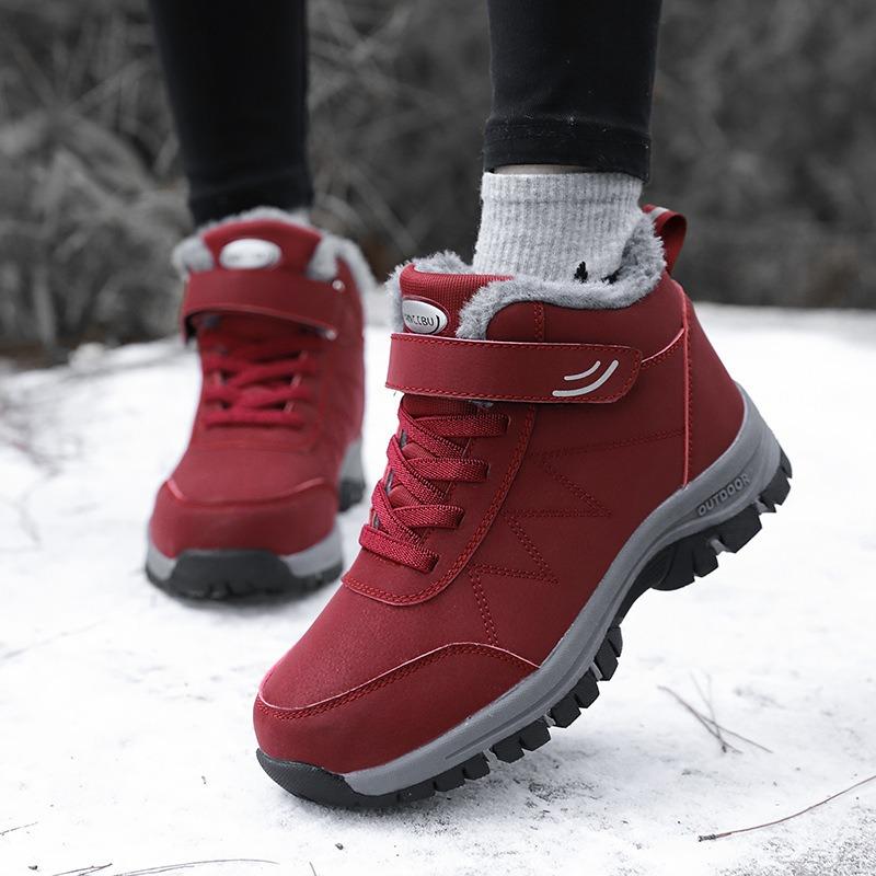 Snow Boots Shoes for Men Women 2025Winter Thicken Warm Waterproof  Ankle Boots Platform Anti Slip Mom and Dad Plush Cotton Shoes