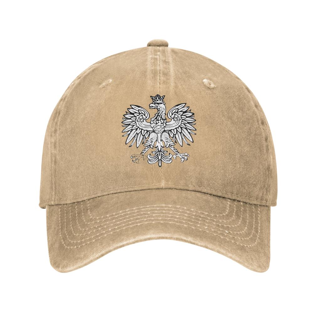 Polnischer Weißer Adler Denim Stoff Kappe Lässige Baseballkappen Verstellbare Mütze Sommer Unisex Baseballkappen
