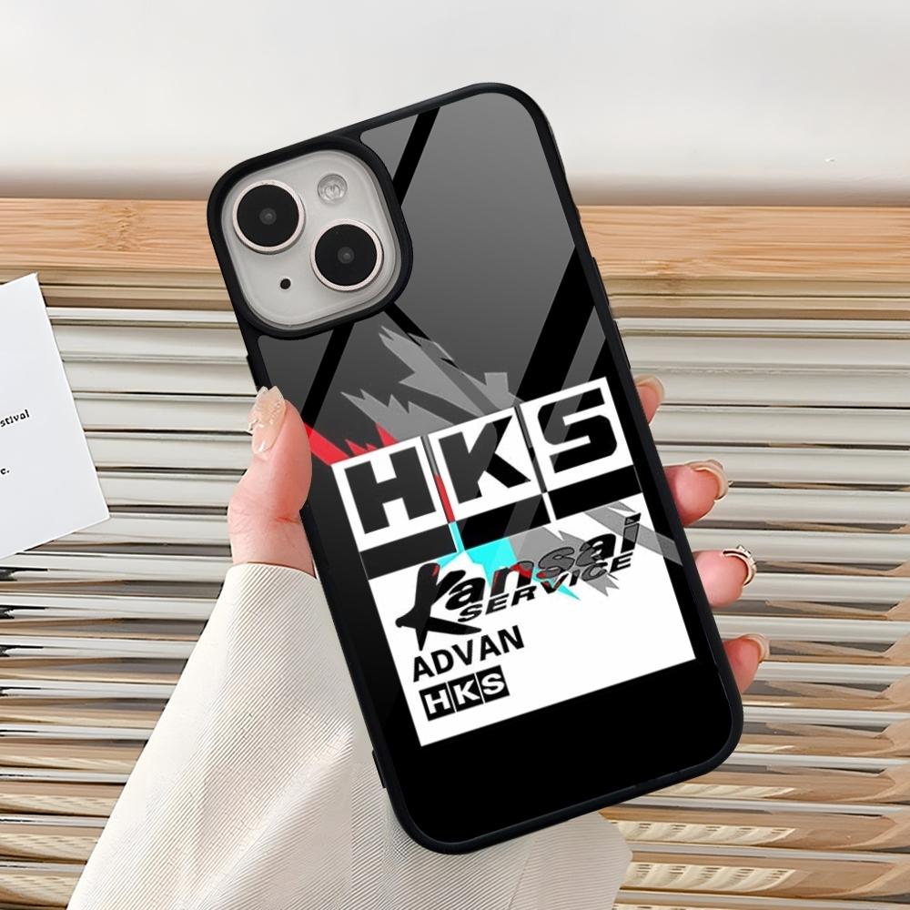 Sports Car HKS JDM Phone Case For Iphone 15 Pro Max 14 12 11 13 Mini 16 8 7 Plus X Xs XR PC+TPU Back Cover
