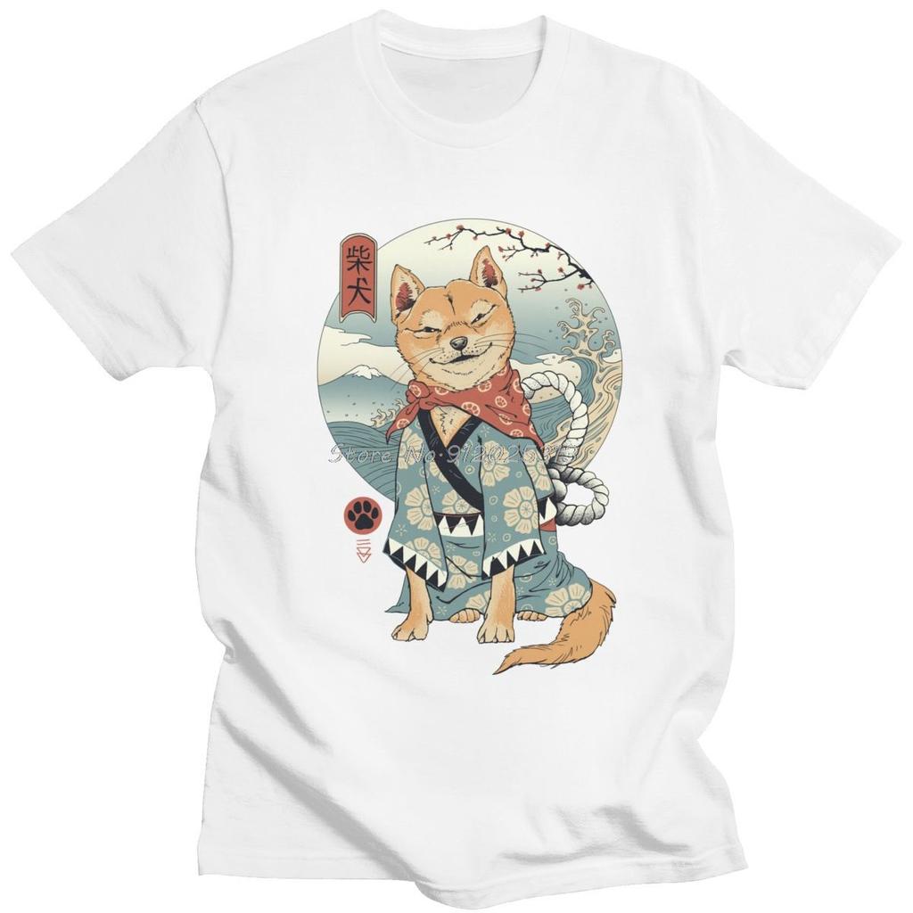 Classic Kawaii Shiba Inu TShirt Dog Tshirt Graphic T Shirt Cotton Tee Streetwear Unisexs Clothing Oversized Unisex Tops