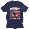 Custom I Am A Dad Poppy Veteran Nothing Scares Me Papa T Shirt Men 100 Cotton Tshirt Tees Fashion Tshirts