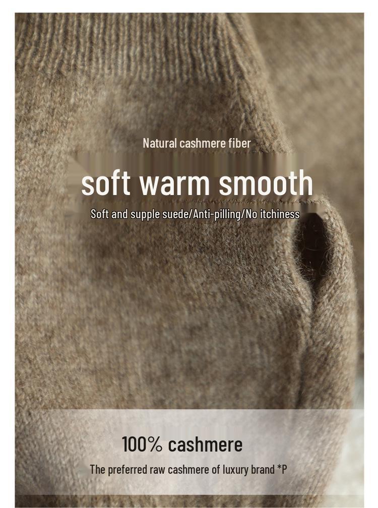 Women's 100% Pure Cashmere Half-Finger Gloves: Fingerless, Plain Knit, Warm and Cozy for Autumn/Winter