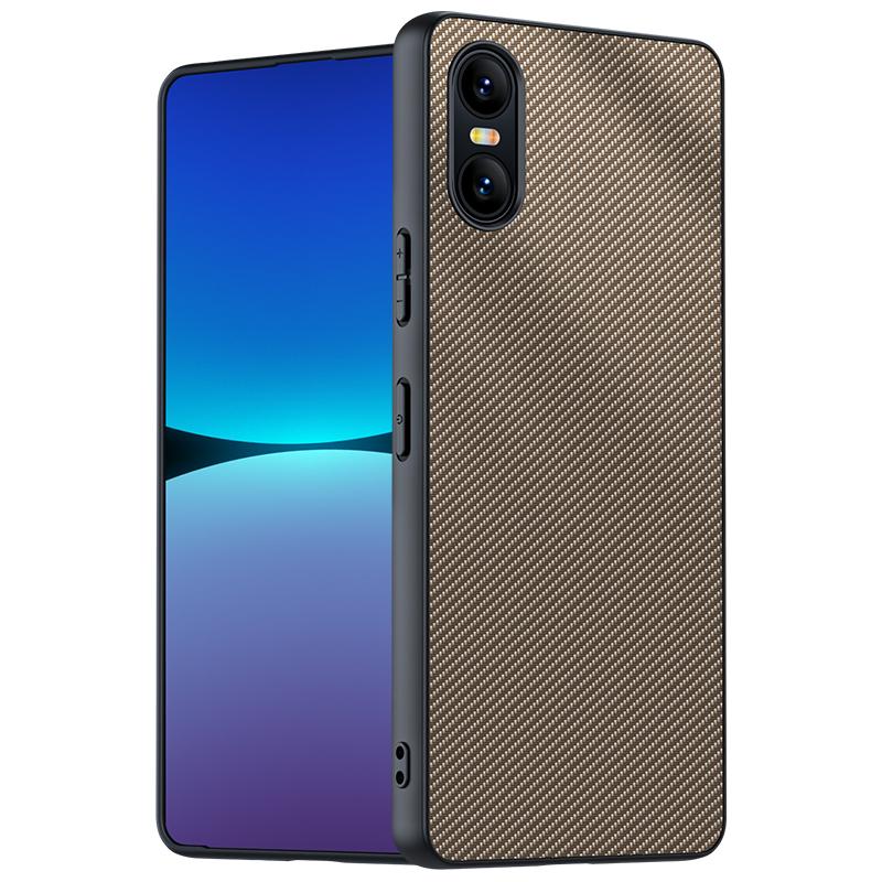 For Sony Xperia 10 VI Case Carbon Fiber Texture Ultra Slim Phone Cover