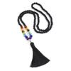 Seven Chakra Volcanic Stone Aromatherapy Yoga Necklace