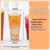 ZISIZ Disposable Plastic Milk Tea Cups