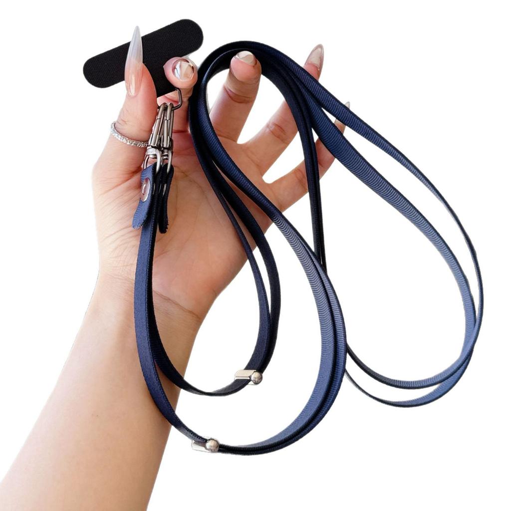Colorful Flat Woven Anti-Lost Mobile Phone Lanyard for Apple 17 - Wrist Hanging Chain Without Magnet