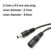 2 PCS DC12V Extension Cord Jack Adapter 10M Power Cable Security Power Extension Cable  LED Lamp