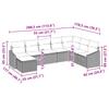 8 Piece Sofa Set with Cushions Black Poly Rattan