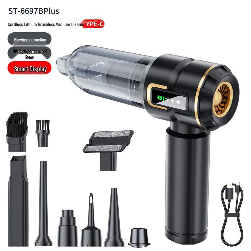 Portable Dual-Use Handheld Car Vacuum Cleaner with Strong Suction & Inflatable Function