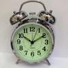 4-Inch Silver Scan Silent Metal Ring Clock Children'S Gift Alarm Clock Luminous Pendulum Clock