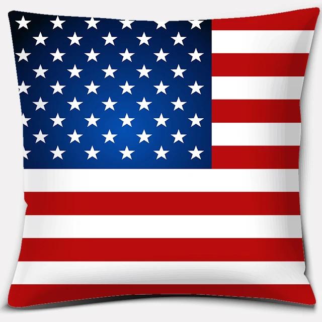 American Independence Day Series Love Usa Printed Square Home Decoration Pillowcase Cojines Decorativos Para Sof Akcesoria Kuch