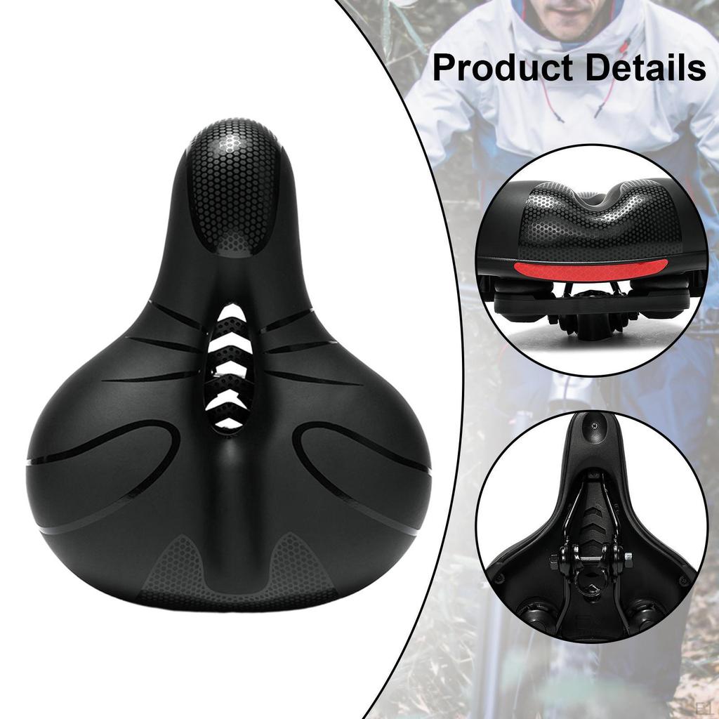 Bike Seat Saddle Accessories Waterproof Comfortable Soft Wide Universal for Men Women Shock