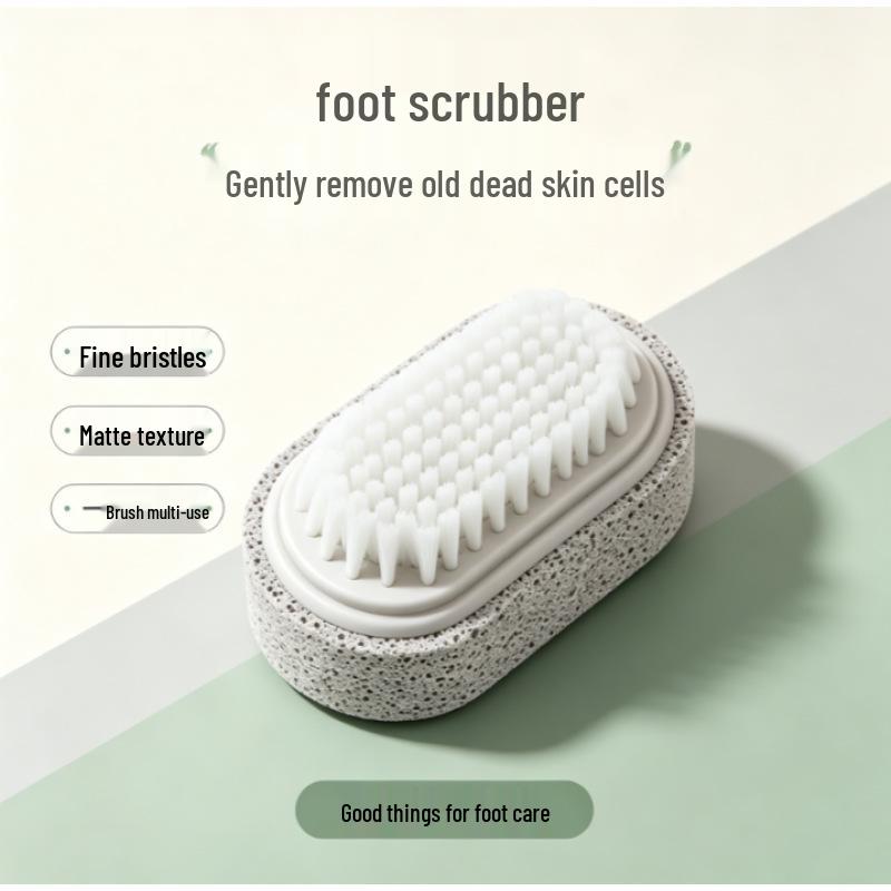 Volcanic Stone Double-Sided Foot Scrubber: Exfoliate, Remove Dead Skin & Calluses with Pumice Brush