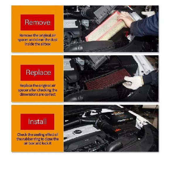 High Flow Sport Air Filter for VW T-ROC Convertible AC7 AC8 1.5 TSI 12.2019- Washable Racing Intake Filters