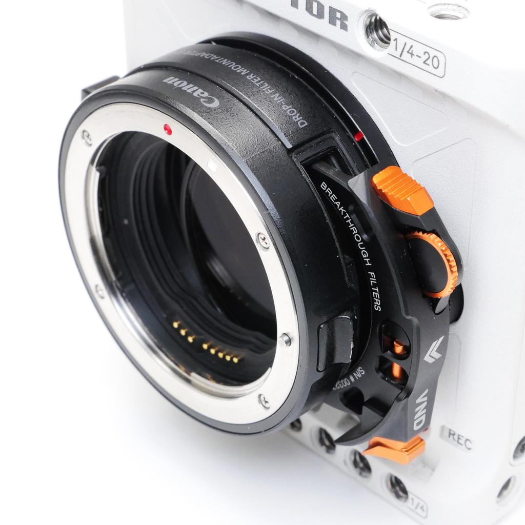 Breakthrough Filters Filters X4 VND RF Mount Variable Neutral Density Filter Compatible with Genuine Canon Adapters Drop-In (1.5-11 Stops)