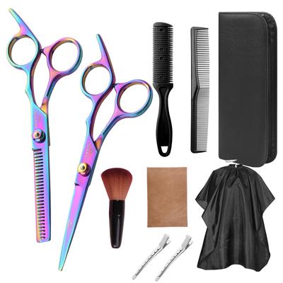 Color Haircut, Hairdressing, Scissors Tool, Hair Scissors, Tooth Scissors, Flat Scissors, Household Set, Bangs Cutting Artifact