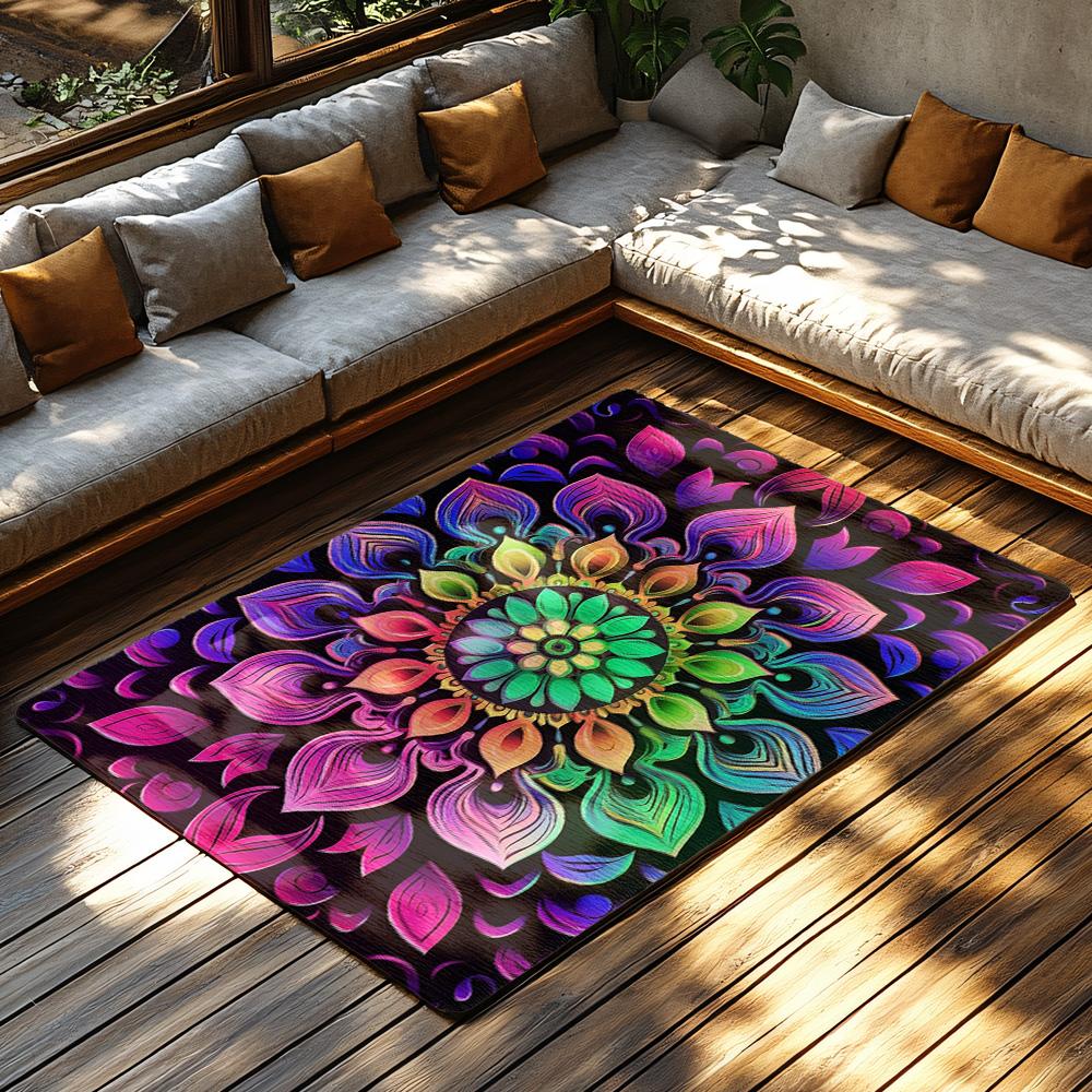 Bohemian Area Rug Washable Non Slip Living Room Carpet Modern Abstract Pattern Home Decor Floor Mat Bedroom Rug Gift