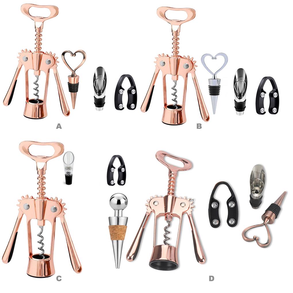 Zinc Alloy Champagne Wine Bottle Opener Stopper Corkscrew Cork Remover Saver Slicer Kit Gadget Tools Accessories Adult