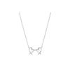 TIFFANY &CO. Paloma Picasso Series Double Heart Pendant 925 Silver Diamond Necklace Women's 63058211-Silver