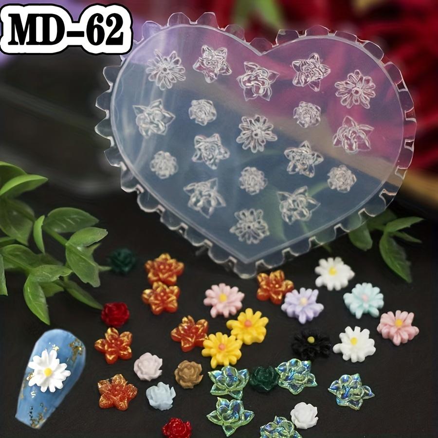3D Silicone Nail Art Mold - Small Flowers for Beautiful Manicures and Nail Decorations