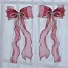 Pearl Accent Bow Tiebacks Curtain Holdbacks Drill-Free Sheer Curtain Clips Adjustable Window Ties Elegant Home Accessories