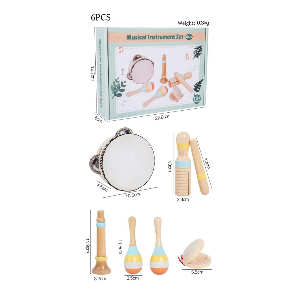 Baby Music Toys Montessori Wooden Toys Child Percussion Instruments  Early Educational Toys Birthday Gifts for Toddlers Girl Boy