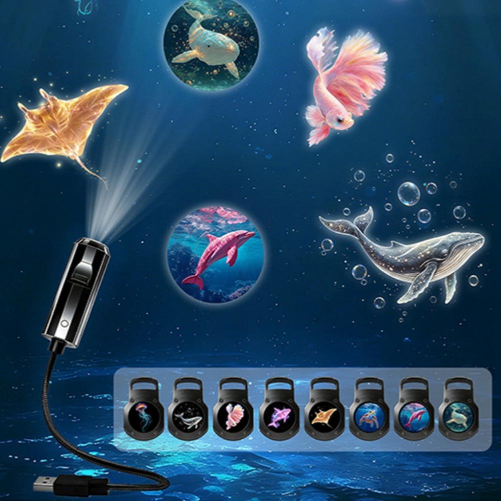 Mini Galaxy Star Projector Night Light Christmas Pattern Projection Light Ceiling LED Lamp USB Ambient Lamp For Home Party Decor