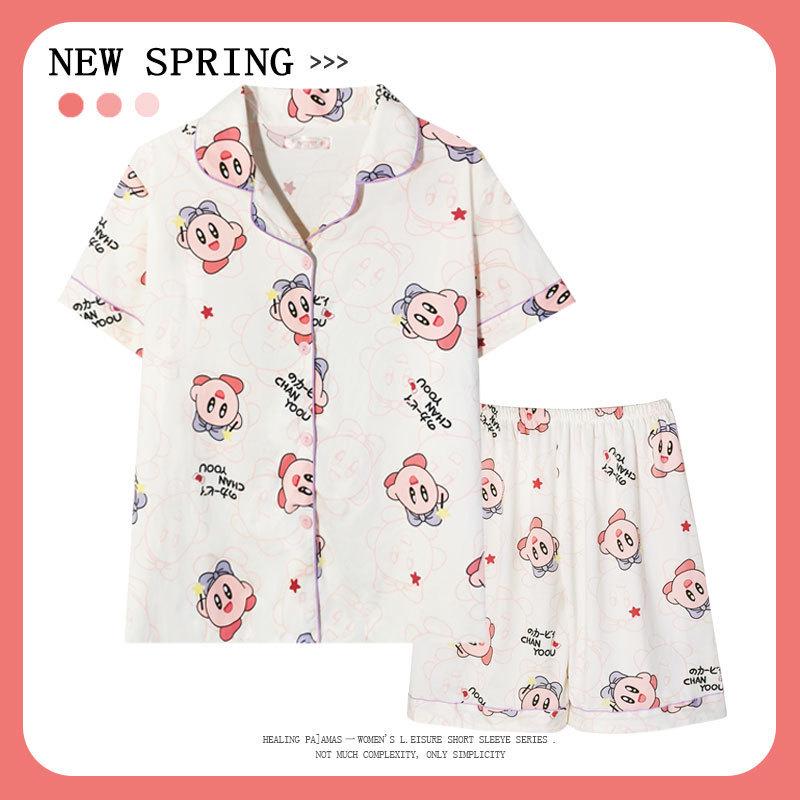 Women’s Cute Cotton Short Sleeve Pajama Set - Summer Style