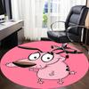 1pc Courage the Cowardly Dog Office Round Area Rug, Under Office Chairs Bedroom Living Room Home Decor, Room Decoa1016070