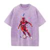Trendiges Bedrucktes T-Shirt Herren Damen Kleidung Vintage Gewaschenes Oversize T-Shirt Sommer Kurzarm Baumwoll Tops