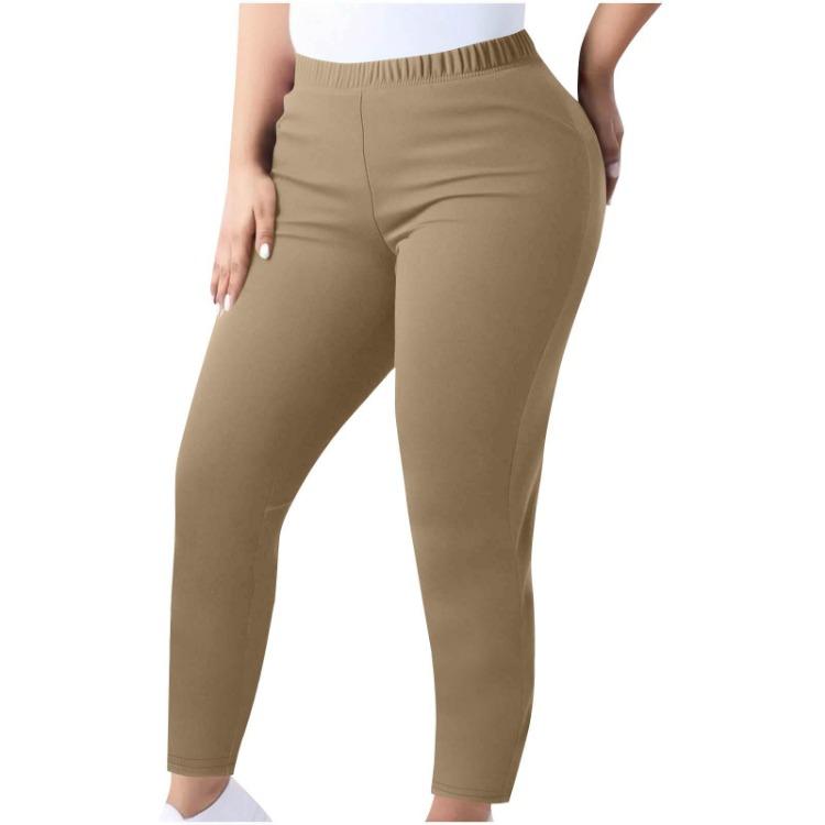 Plus Size High Waisted Leggings for Women Elastic Waist Slimming Long Pants