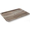 Rechteckige Anti-Rutsch-Serviertablett 370x530 mm - dunkles Holz