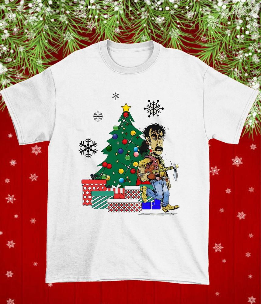 Frank Zappa Christmas T-Shirt Funny Rock Music Holiday Full Size S-5XL Unisex T-Shirt XL