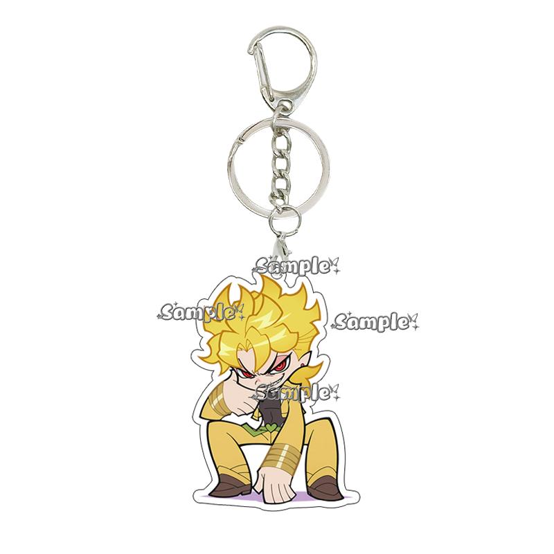 

Fashion Higashikata Josuke Giorno Giovanna Peripheral Keychain Pendant Charm Acrylic Cartoon Decoration Jewelry Fans Gifts Toys about 5cm