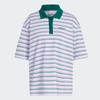 Adidas Striped Comfortable Casual Short Sleeve Polo Shirt Women Polo Shirts Light-Purple JC6165