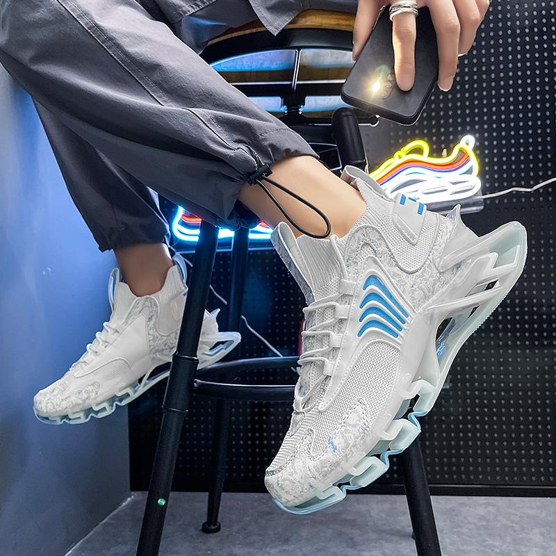 New men's casual shoes, professional running sports, shock-absorbing, teenagers and students, knife-edge sneakers for men