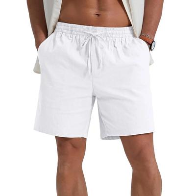Novos Calções Masculinos de Verão Leves Respiráveis Casuais Calções Curtos Algodão Linho Estilo Simples Calças de Moletom Diárias Calças Curtas