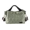 Lizdays Nylon Tote Shoulder B5 Women's 2-Way Bag, Lightweight, Water-Repellent, Bag, (Smoke Green/Black)