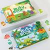 1 Set Cartoon Ruhiges Buch Montessori Busy Book mit Tiererkennungs-Puzzle Interaktive Spielkarten für Vorschul-DIY-Puzzlebuch